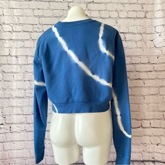 Parks Project Blue Tie Dye “Protect The Earth” Cropped Sweatshirt small - Picture 4 of 7